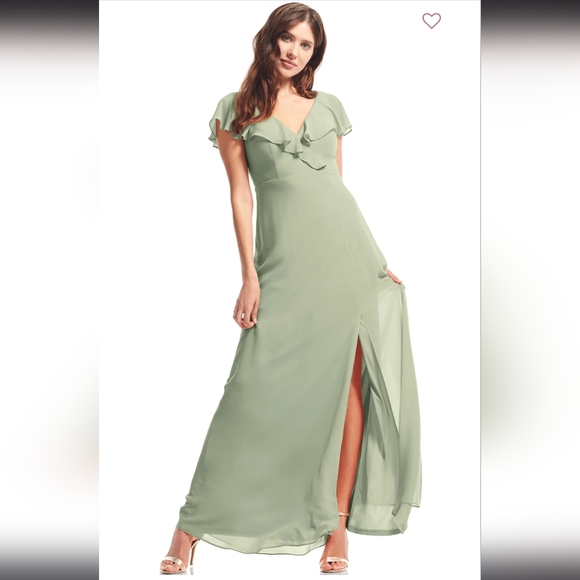 Bill Levkoff Pistachio Bridesmaid Dress - Picture 1 of 3